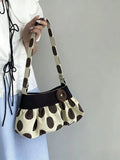 Purpdrank  New Polka Dot Single Shoulder Commuter Bag Folded Single Shoulder Fashionable and Versatile Bags