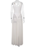 Purpdrank  Sexy see through mesh maxi summer dress women elegant birthday party long dresses woman backless prom evening dresses vestidos