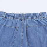 Purpdrank  high waisted bow decoration summer new women's fashion slim fit versatile casual denim mini skirt