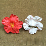 Purpdrank  New Bohemian Style Hibiscus Flower Sweet Seaside Beach Resort Style Egg Flower Hair Clip For Women