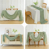 Purpdrank   2 Pcs Solid Color Wedding Table Runner American Party Banquet Decoration Long Tablecloth Super Soft Easy-Care Home Textile