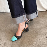 Purpdrank   Fashion Leather Slingbacks Women's Sandals Fashion High Heels Formal Ladies Shoes Sexy Party Sandals Dress Wedding Party Shoes