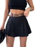 Purpdrank  High Stree Shorts Women High Waisted Solid Pleated A-Line Skirt Fashion Casual Streetwear Shorts Skirts Summer 2026 New
