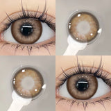 Purpdrank  1 Pair Big Eye Korean Lenses Colored Contact Lenses with Degree Myopia Lenses Green Lenses Black Lenses Prescription