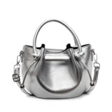 Purpdrank  Luxury Fold Drawstring Bucket Bag Korean Style PU Leather Crossbody Bag Simple Design with Inner Bag Women Satchels for Women