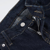 Purpdrank  Y2K American Retro Streetwear Jeans Women Fashion Solid Button Low Waist Loose Fit Straight Leg Denim Pants with Pockets