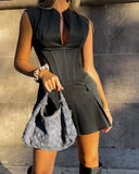 Autumn Women Sleeveless Dress Casual A Line corset dress Office Lady sexy Blazer Dress Fashion Women's Clothing