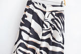 Purpdrank  Striped Prints Pants Set Women 2 Piece Spring BacklessWaistcoat With Button Wide Leg Casual Trousers Women Outfit