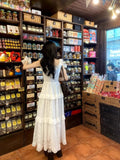 Elegant 2000s Vintage Y2k Midi Dress Women Casual Retro Beach Style Short Sleeve Dress Even Party Chic One Piece Dress Korean