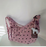 Purpdrank  Canvas Hobos Bags Women's Drawstring Pleated Large Capacity Corduroy Commuting Shoulder Bag