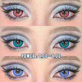 Purpdrank  Pink Colored Contacts Lenses with Degree Yearly Blue Colorcon Cosplay Cosmetic Anime Pupils Colorful Contact for Eye