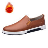 Purpdrank  Autumn Soft Soled Comfortable Loafers Flat and Lightweight Men's Leather Casual Shoes Anti Slip Commuting Men's Driving Shoes