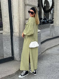 Purpdrank  Bandage Solid Women Dresses Full Sleeve V Neck Lady Dress 2025 Casual Street Lace Up A Line Loose Side Slit Female Robes