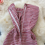 Purpdrank  Summer Fashion Casual Women's Black White Plaid Backless Slim Holiday High Waist Slip Wide Leg Pant Jumpsuit Versatile