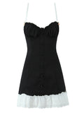 Purpdrank  Sexy black pink backless slip summer dress women lolita corset birthday party dress woman bodycon evening short dresses vestidos