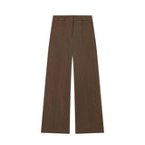 Purpdrank  Casual Slim Fit Straight Blazer Pants Women Solid Soft Comfortable Leg Long Trousers 2026 Lady Spring Autumn Daily Street Wear