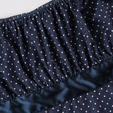 Purpdrank  Korean Autumn U Neck Long Sleeve Polka Dot Bow Bandage All Match Streetwear T-Shirts