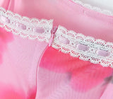 Purpdrank  Sexy Spliced Lace Slash neck Tie-dye Flower Mesh Sling Dress Women Skinny Slim Waist Package Hips Backless Robe Vestidos