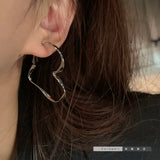 Fashion Heart Earrings Punk Jewelry For Cool Women Girl Friendship Gifts Accessories