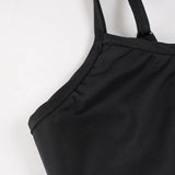Purpdrank  Sporty Activewear Contrast Color Rompers Sets Women 2025 Sexy Slim 2 Piece Sets Slash Neck Camis Tops Sleeveless Playsuits Y2K
