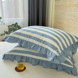 Purpdrank  Cotton Lace Pillow Cover One Pair 48x74cm Pillow Core Inner Liner Washable Bedroom Decoration Pillow Case Bedding Accessories