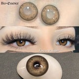 Purpdrank  2Pcs Halo Series Natural Fashion Makeup Beauty Contacts Chocolate Color Contacts Honey Color Eyes Brown Contacts NEW