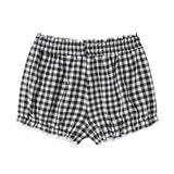 Purpdrank  Women Plaid Ruffle Bloomers Shorts Elastic High Waist Bavarian Oktoberfest Beer Festival Dirndl Bottom Casual Gingham Short Pant