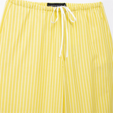 Purpdrank  Summer New Women's Fashion and Elegance Casual Loose Versatile Stripe Print Tie up Waist Straight Leg Pants