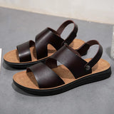 Purpdrank  Comfy Simple Men Summer Peep-toe Youth Beach Shoes Dual-use Beach Slippers Non-slip Man Sandals Quick Dry Mens Wading Aqua Shoes