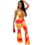 Purpdrank  European and American Women's Summer Fashion Trend New Sexy Slim-fit Lace-up Printed Jumpsuit