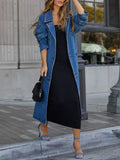 Purpdrank  Blue Jeans Jacket Women Winter Jackets for Women Korean Fashion Vintage Black Coat Women Clothing Denim Oversized Belt