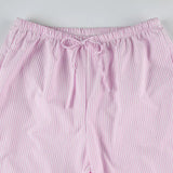 Purpdrank  Women's Autumn Spring Pants Striped Elastic Waist Low Waist Simple Comfortable Loose Casual Design Fashion Soft Versatile Skinny