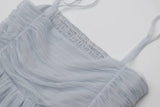 Purpdrank   French Sweet Pure Desire High Waist Slimming Mesh Pleated Strap Vest Women's Sleeveless Top Summer New Style Commute Style