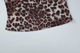 Purpdrank  Leopard Print T-Shirt Women's Slash Neck Off Shoulder Long Sleeve Slim Tops Spring New Vintage Fashion Sexy T-Shirts