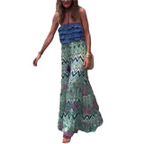Purpdrank  Vacation Skirts y2k Women Beach Bohemian Geometric Floral Print High Waist Ruffle Skirts 2000s Skirt Casual Streetwear