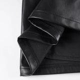 Purpdrank  Sexy Pu Leather Asymmetrical Super Mini Skirts With Shorts Y2K Slim Low-Wiasted Button Bodycon Skirts Women Summer Fashion