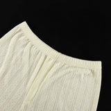 Purpdrank  Elegant Comfortable Long Sleeve Shirt Wide Leg Pants Set Homewear Loungewear Nightwear 2025 Women Loose Two Piece Pajamas Set