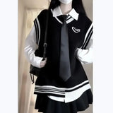 Purpdrank  V-Neck Knitted Sweater Women's Early Autumn Fashion Layering Sleeveless Mini Shoulder Vest Solid Color from Mainland China