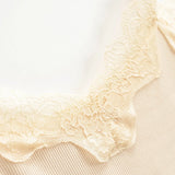 Purpdrank  5 Colors 2025 Sexy Spliced Lace V neck Slim fit Rib Knitting Camis Crop Top Comfortable Camisetas Tank Vest Skinny Short Tee