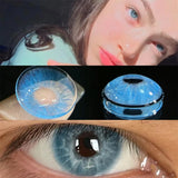 Purpdrank  Ningm Colored Contact Lenses for Eyes 1pair Cosplay Prescription for myopia0-800degrees Contact Lenses Yearly Halloween Myopia