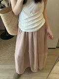 Purpdrank  Summer High Waist Organza Women's A-line Skirts 2025 New Solid Korean Fashionable Casual Loose Umbrella Skirts Female