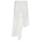 Purpdrank  Sexy Spice Girl Skirt Dark Wind Lace Stitching Irregular Sexy Perspective Long Skirt Spring And Summer Fashion Women's Clothing