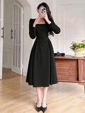 Purpdrank - Elegant party dresses for women 2023 women's spring Puff Sleeve prom Casual long dress Korean fashion women evening dress
