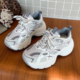 Purpdrank  Fashion Platform Women's Sneakers 2025 Spring Lace-Up Thick Bottom Vulcanize Shoes Woman Comfort Breathable Sports Shoes Ladies