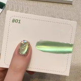 Purpdrank  TC 10ML New Star Bamboo Cat Eye Nail Supplies Pavilion Strobe Green Glass Bead Cat Eye Magnetic Gel Polish Summer Nails