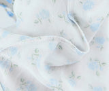 Purpdrank  Sexy White Blue Flower Print Ruffle Strap Mini Dress V neck Ruched Elastic Chest Corset Sleeveless Short Tank Robe Holiday Woman