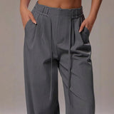 Purpdrank   Spring Fashion Business Casual Stretch Wide-leg Women's Pants Casual Pants
