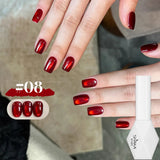 Purpdrank  10ML Red Wine Cat Magnetic Gel Nail Polish Glitter Semi Permanant Soak Off UV LED Gel Varnish For Manicure DIY Nail Supplies