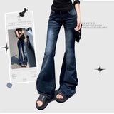 Purpdrank  Sexy Low Waist Women's Jeans Spring Summer Slim Fit Elasticity Denim Flared Trousers American Retro Streetwear Y2K Cowboy Pants