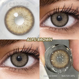 Purpdrank  2pcs Fashion Colored Contact Lenses High Quality Gray/ Brown Contact Lens Blue Eyes Contacts Yearly Green Makeup Lenses